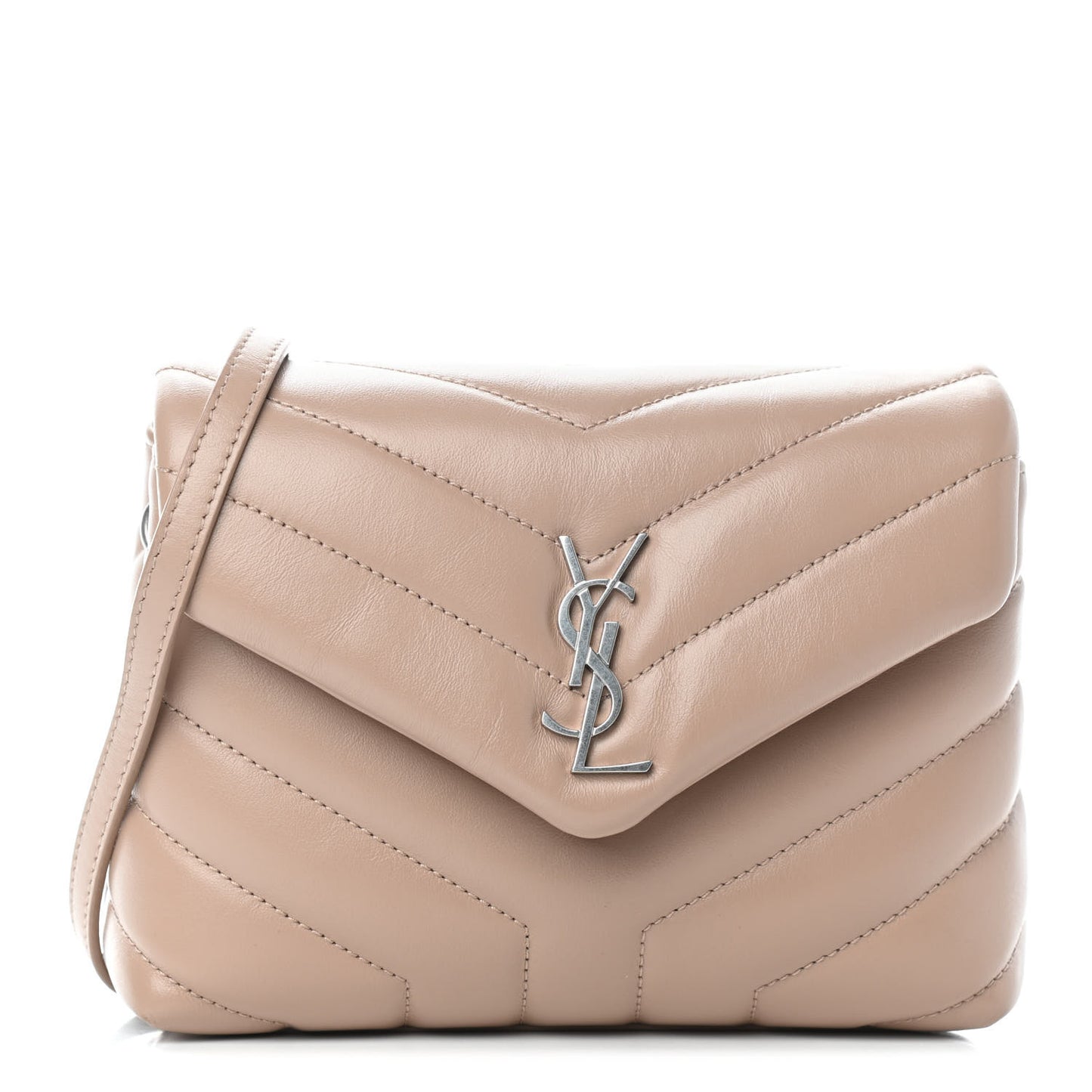 Calfskin Y Quilted Monogram Toy Loulou Crossbody Bag Gold Sand