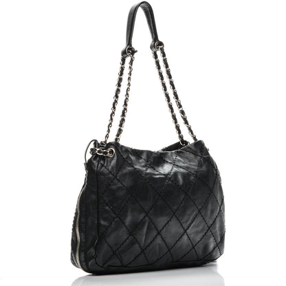 Chanel Lambskin Expandable Tote Black 3 of 8