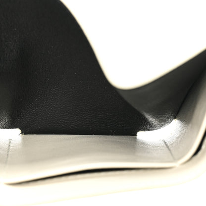 Saint Laurent Calfskin Star Print Monogram Trifold Wallet White 6 of 12