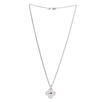 Louis Vuitton 18K White Gold Petite Fleur Pendant Necklace 2 of 5