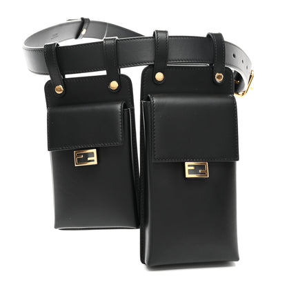 Fendi Calfskin Multi Pocket Belt Black 1 of 15