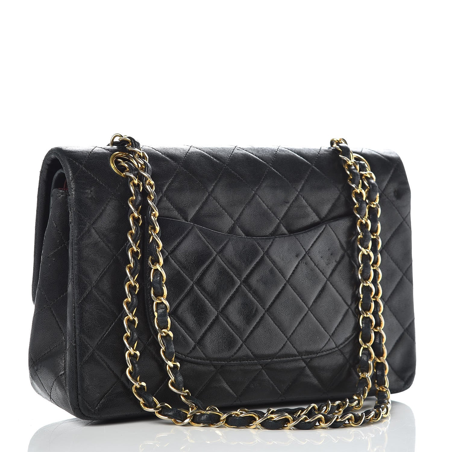 Chanel Lambskin Quilted Medium Double Flap Black 3 of 18