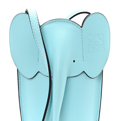 Loewe Calfskin Elephant Pouch Crossbody Bag Light Blue 7 of 9