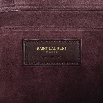 Saint Laurent Calfskin Classic Y Ligne Clutch (Wine) 6 of 8