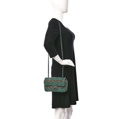 Chanel Tweed Quilted Mini Rectangular Flap Green 2 of 9