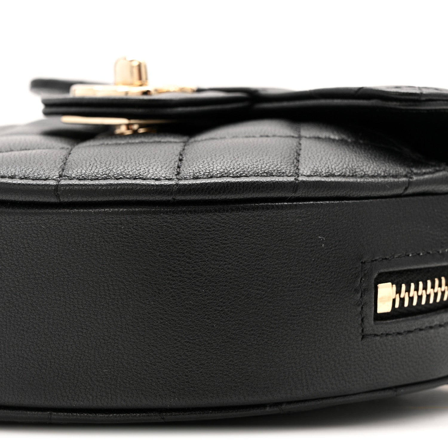 Chanel Lambskin Quilted CC In Love Heart Clutch With Chain Black 10 of 12