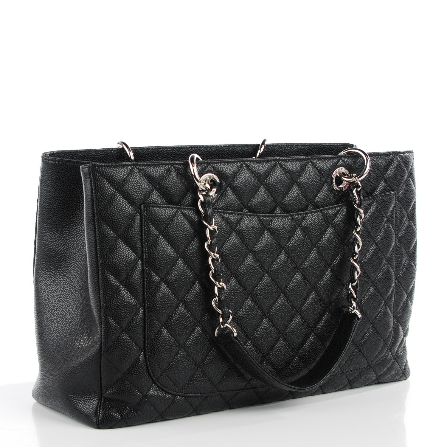 Chanel Caviar Quilted XL Grand Shopping Tote GST Black 3 of 7