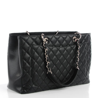 Chanel Caviar Quilted XL Grand Shopping Tote GST Black 3 of 7