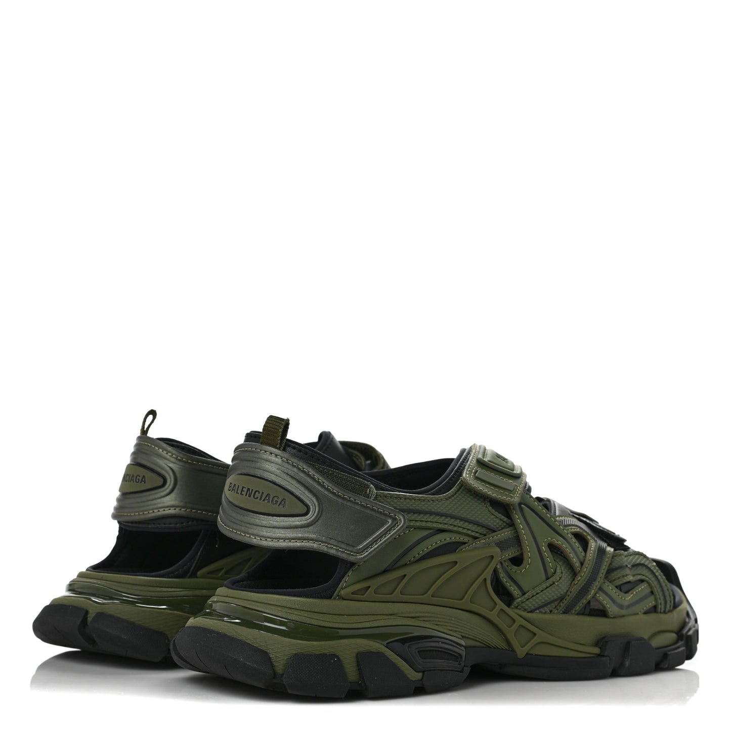 Neoprene Rubber Mens Track Sandals 44 Dark Kaki