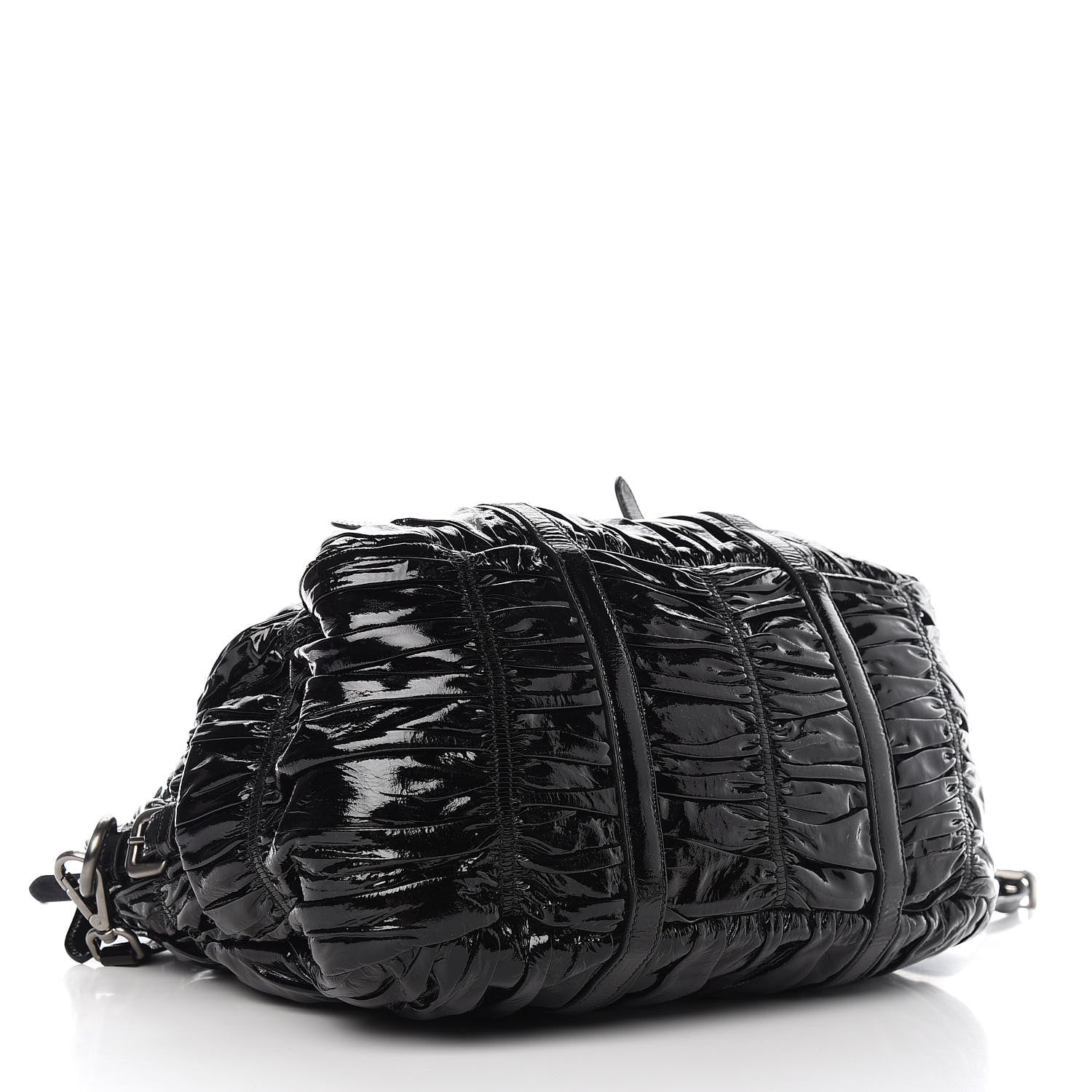 Prada Vernice Gaufre Tote Black 5 of 10