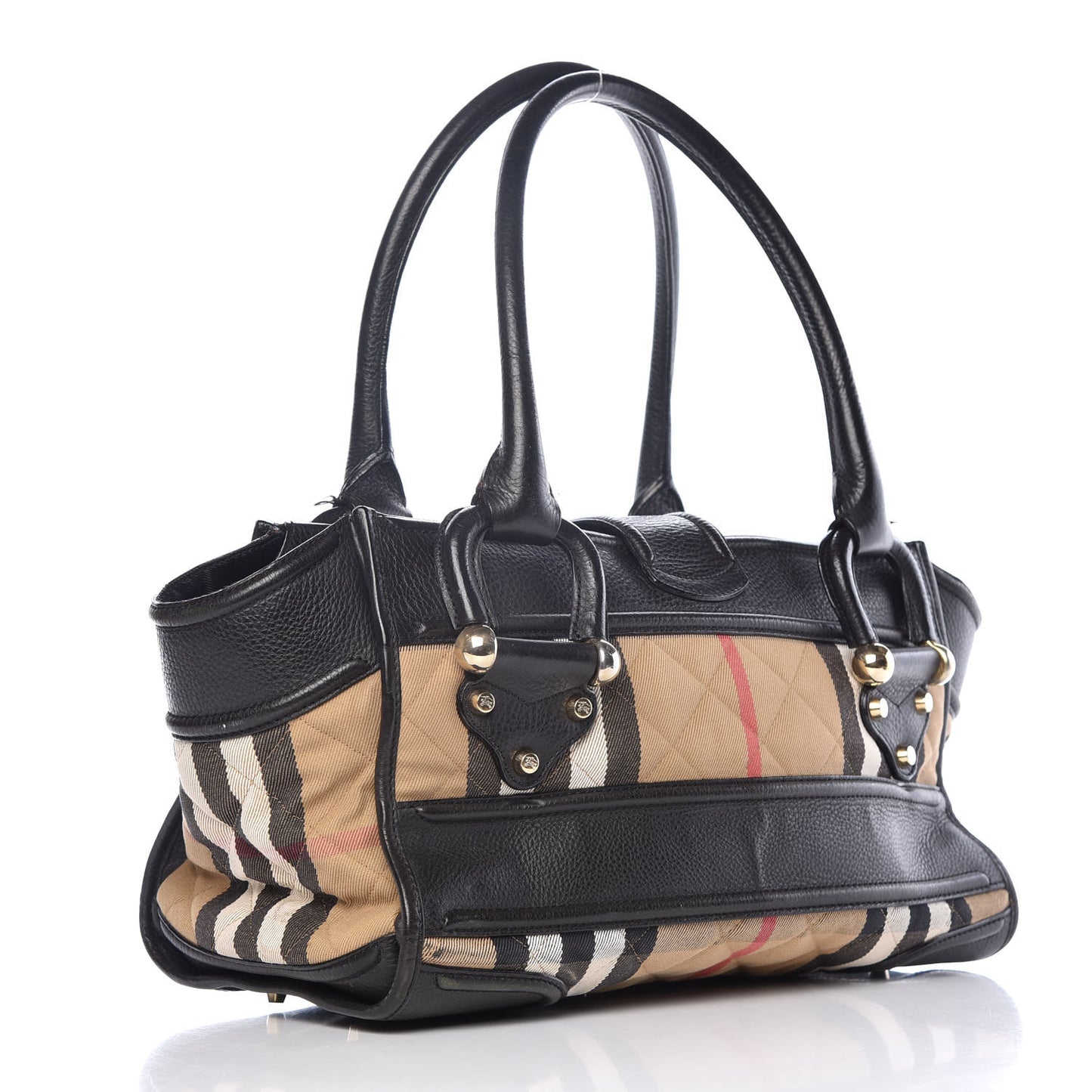 House Check Quilted Large Manor Tote Black