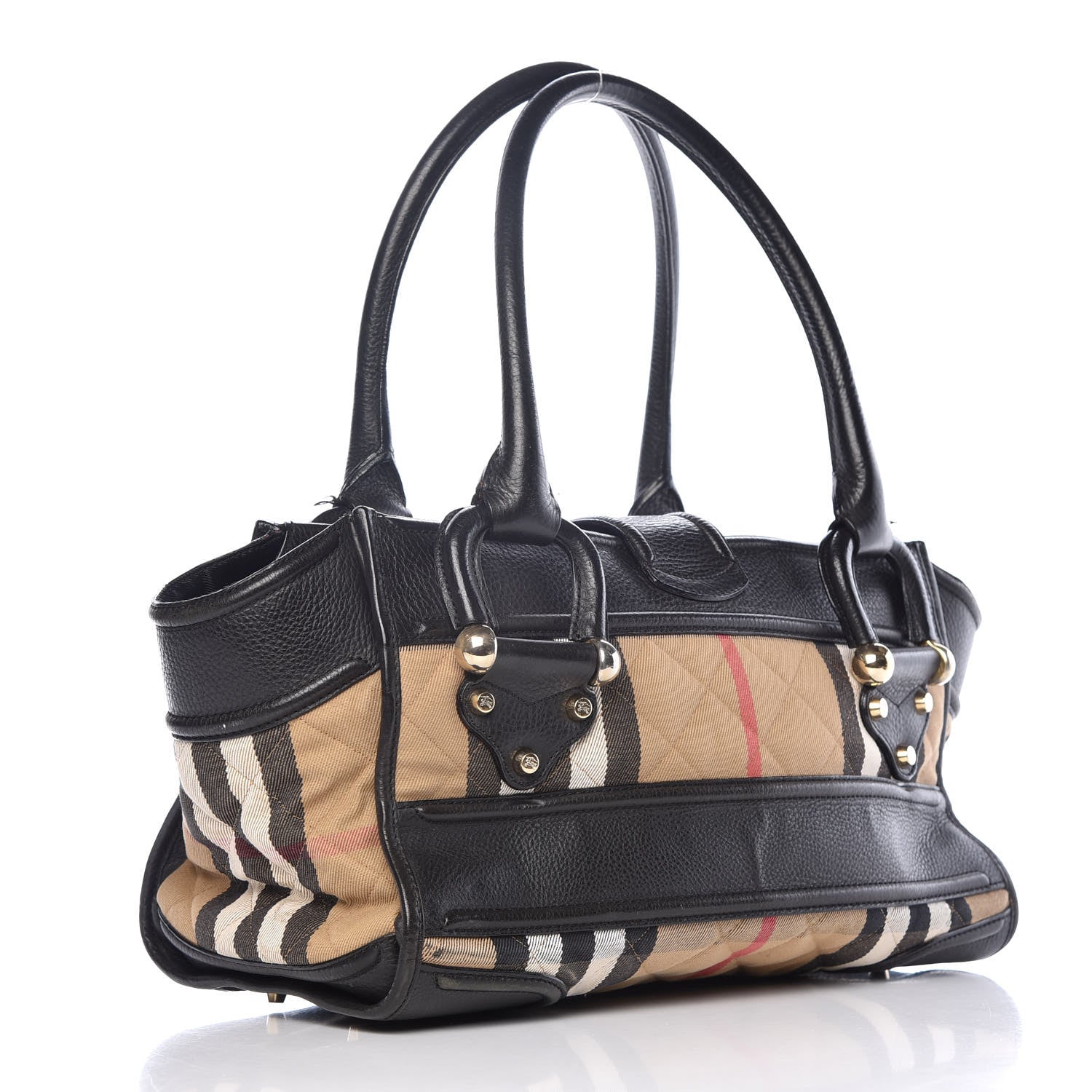 Burberry House Check Quilted Large Manor Tote Black 2 of 16