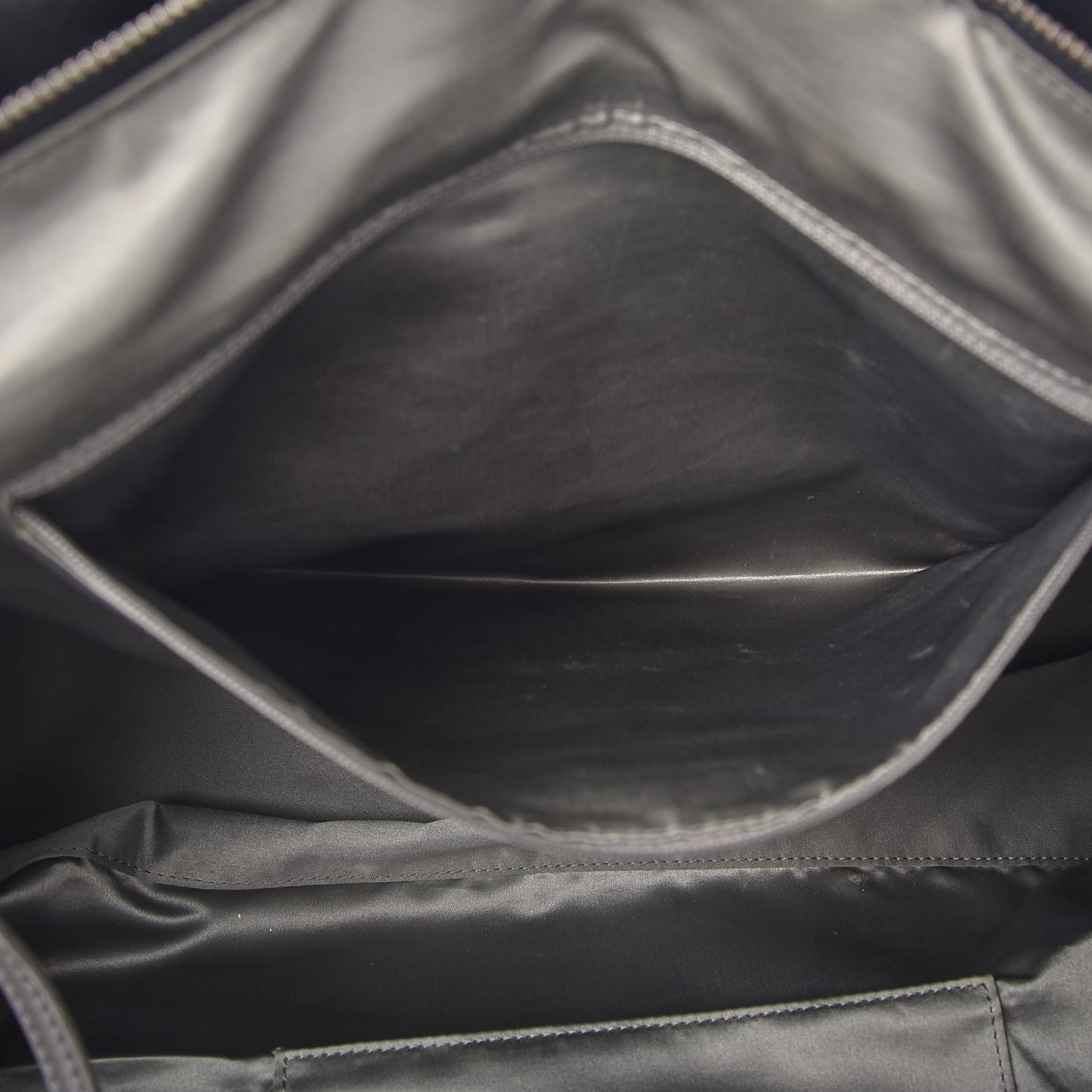 Lambskin Square Stitched Lax Large Tote Black