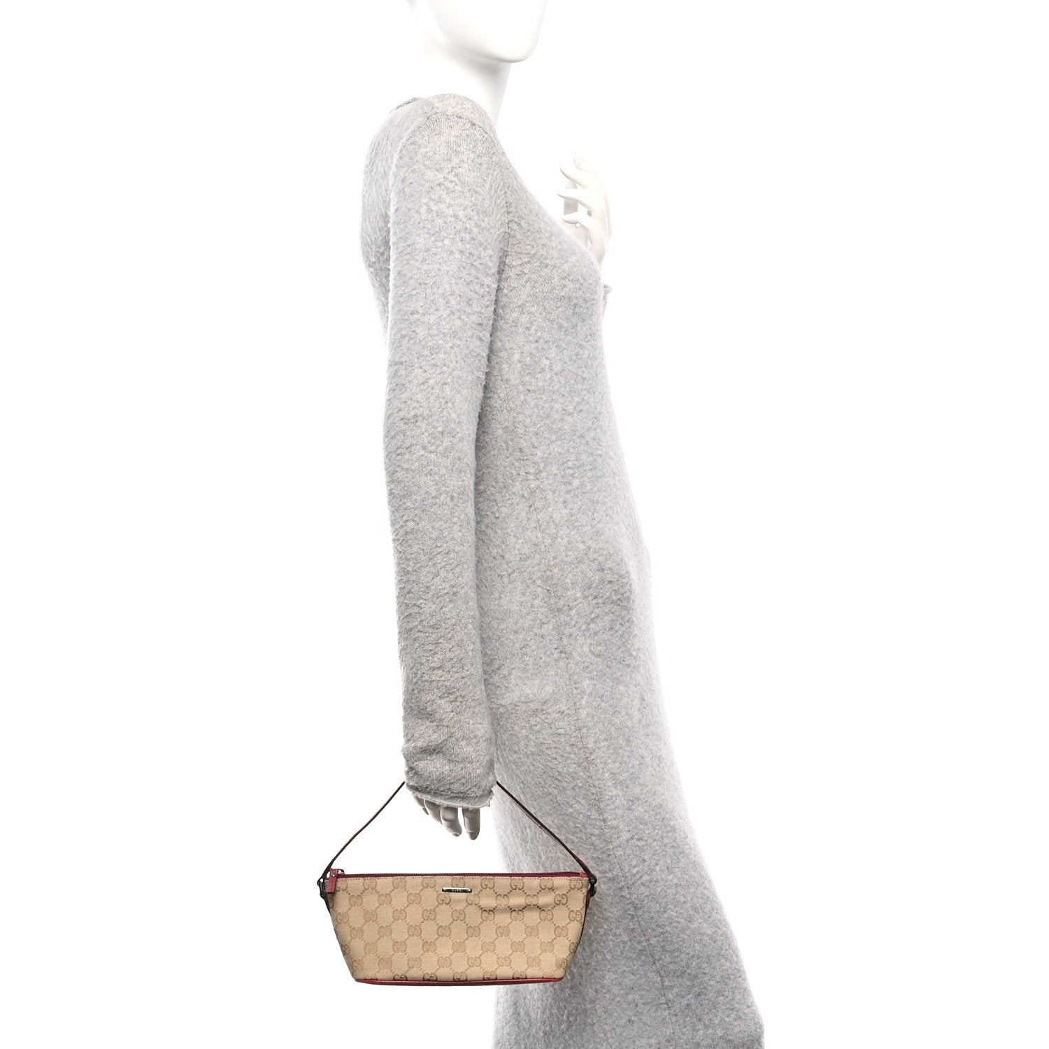 Gucci Monogram Boat Pochette Dark Pink 2 of 12