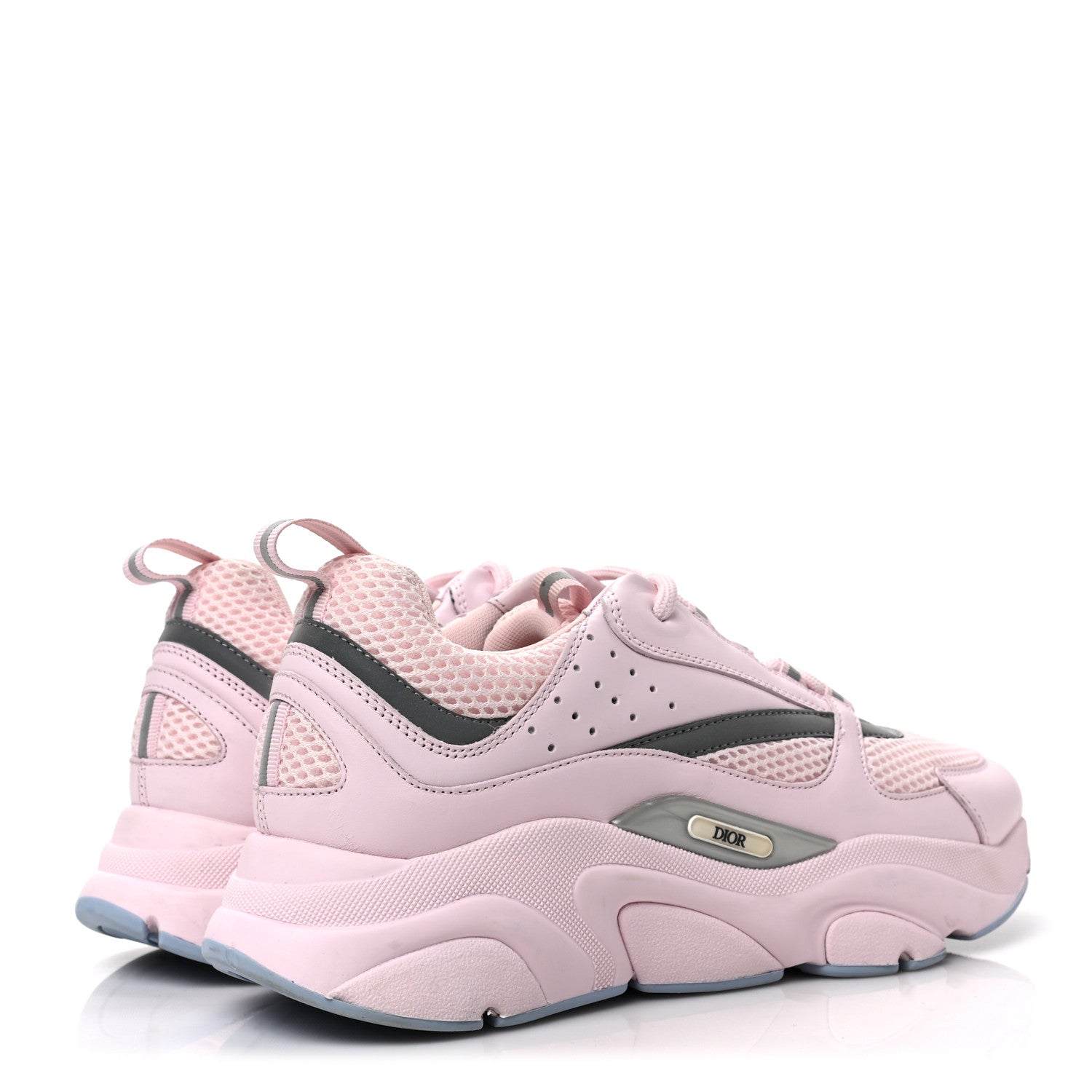 Christian Dior Technical Mesh Calfskin Mens B22 Sneakers 43 Pink 4 of 7