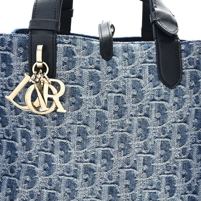 Christian Dior Denim Jacquard Oblique Medium Toujours Blue 9 of 11