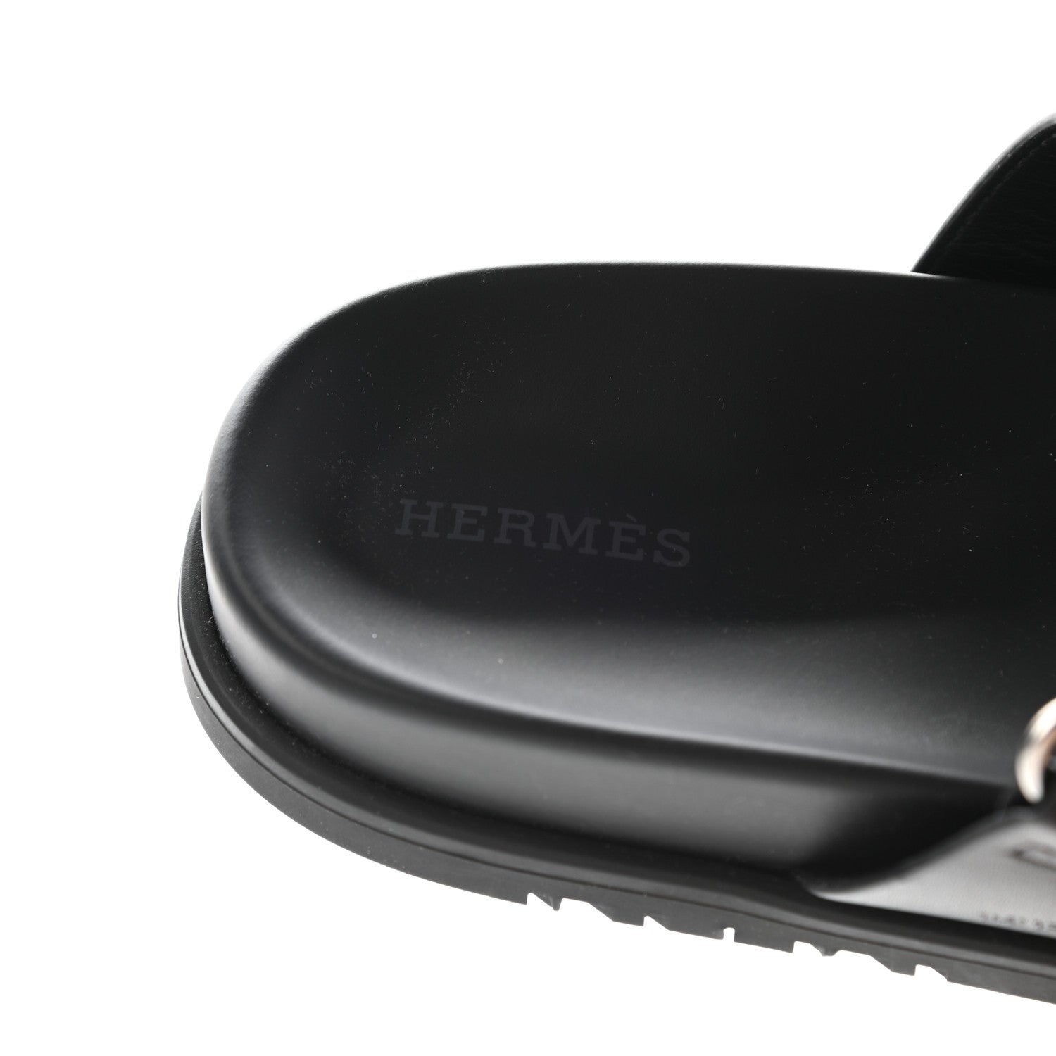 Hermes Calfskin Womens Chypre Sandals 38.5 Black 8 of 9