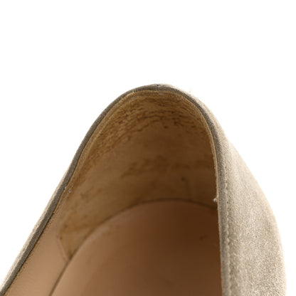 Christian Louboutin Suede Bianca Back Zip 140 Pumps 36.5 Grey 10 of 11