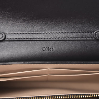 Chloe Shiny Grained Calfskin Aby Wallet on Chain Black 5 of 9