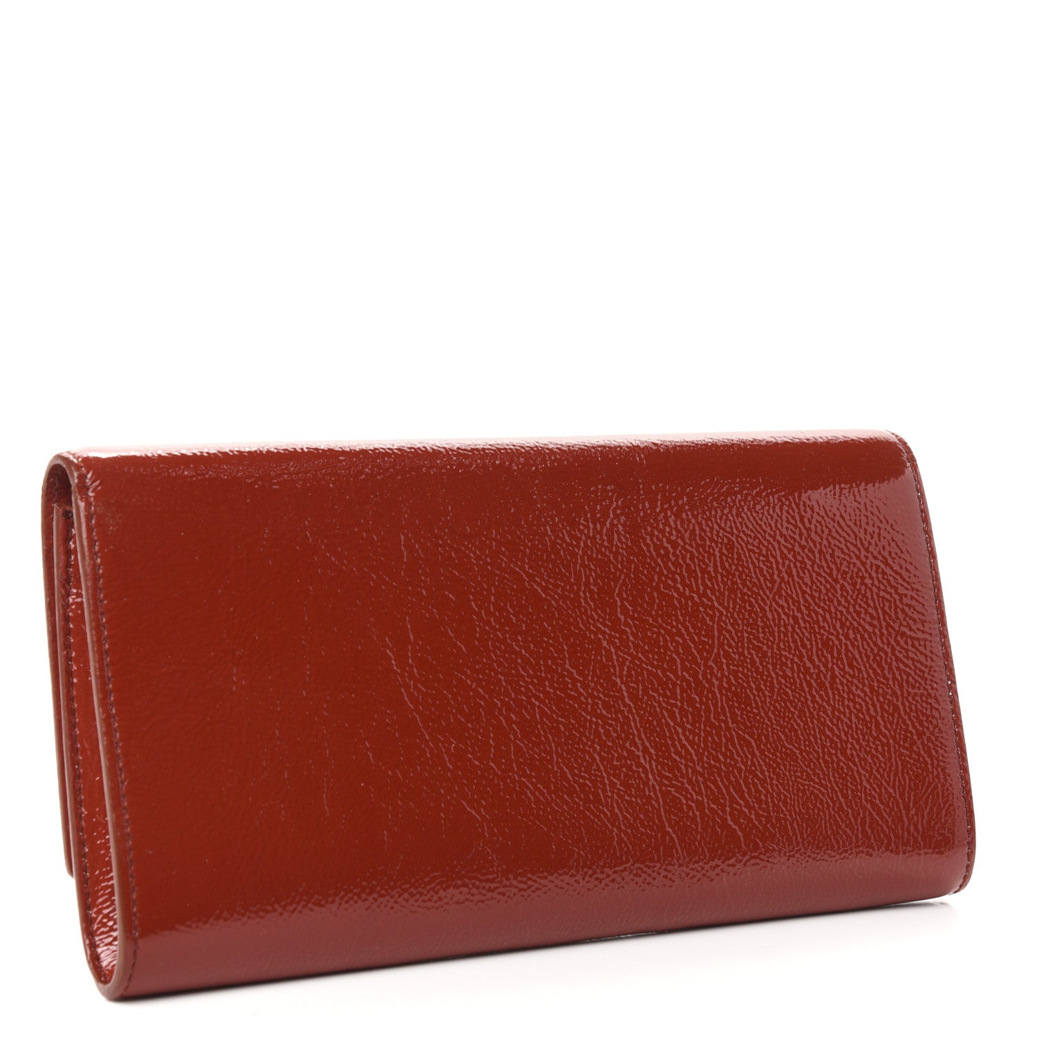 Saint Laurent Textured Patent Small Belle De Jour Clutch Red 3 of 7