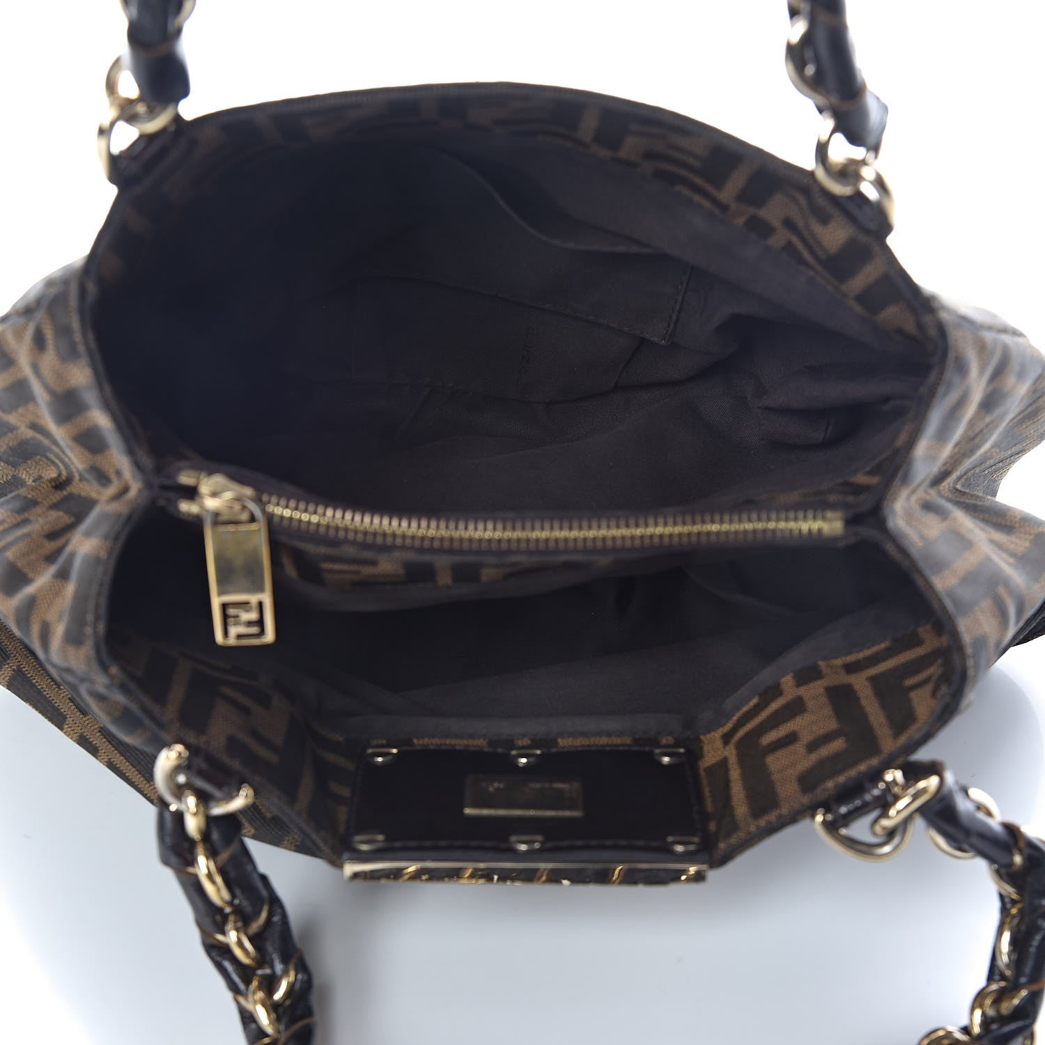 Fendi Zucca Small Mia Tote Tobacco 5 of 14