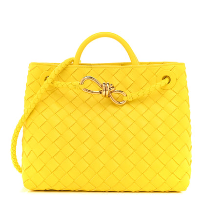 Bottega Veneta Nappa Intrecciato Small Andiamo Shoulder Bag Sulfur 1 of 12