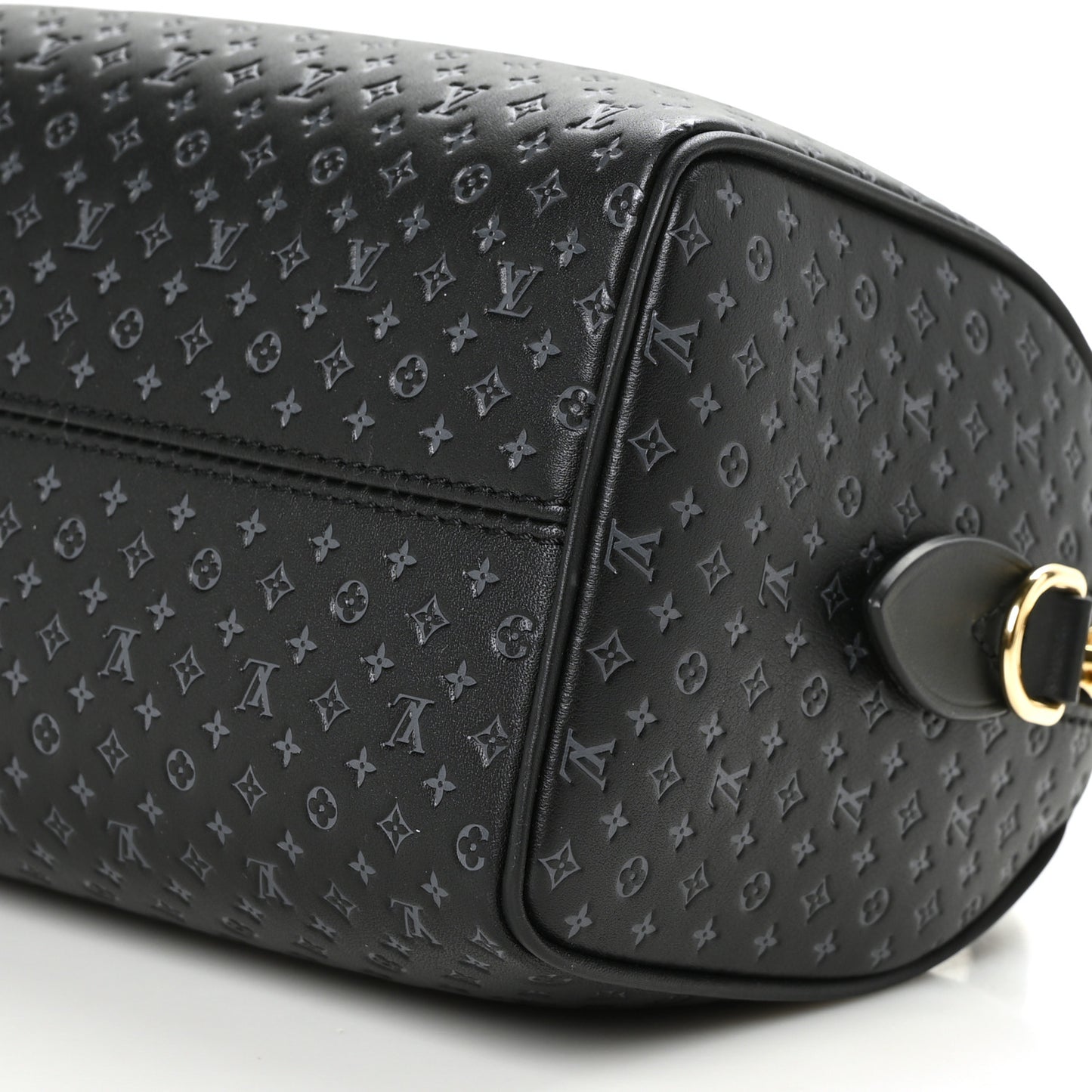 Calfskin Nanogram Embossed Speedy 20 Black