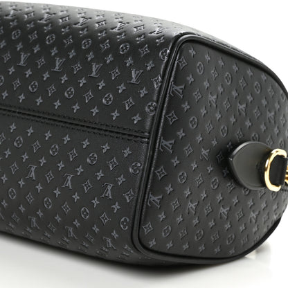 Louis Vuitton Calfskin Nanogram Embossed Speedy 20 Black 8 of 8