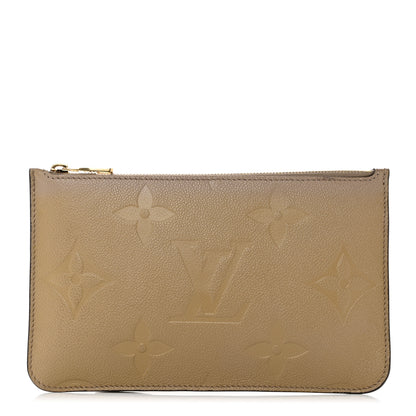 Louis Vuitton Empreinte Monogram Giant Neverfull MM Pochette Tourterelle 1 of 6