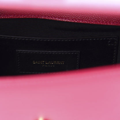 Saint Laurent Grain De Poudre Small Monogram Kate Satchel Bubblegum 9 of 11