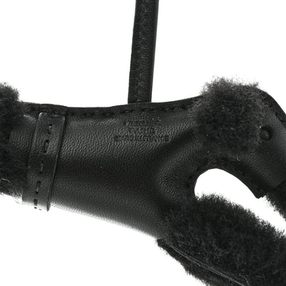 Hermes Milo Lambskin Shearling Budy Punk Charm Black 3 of 4