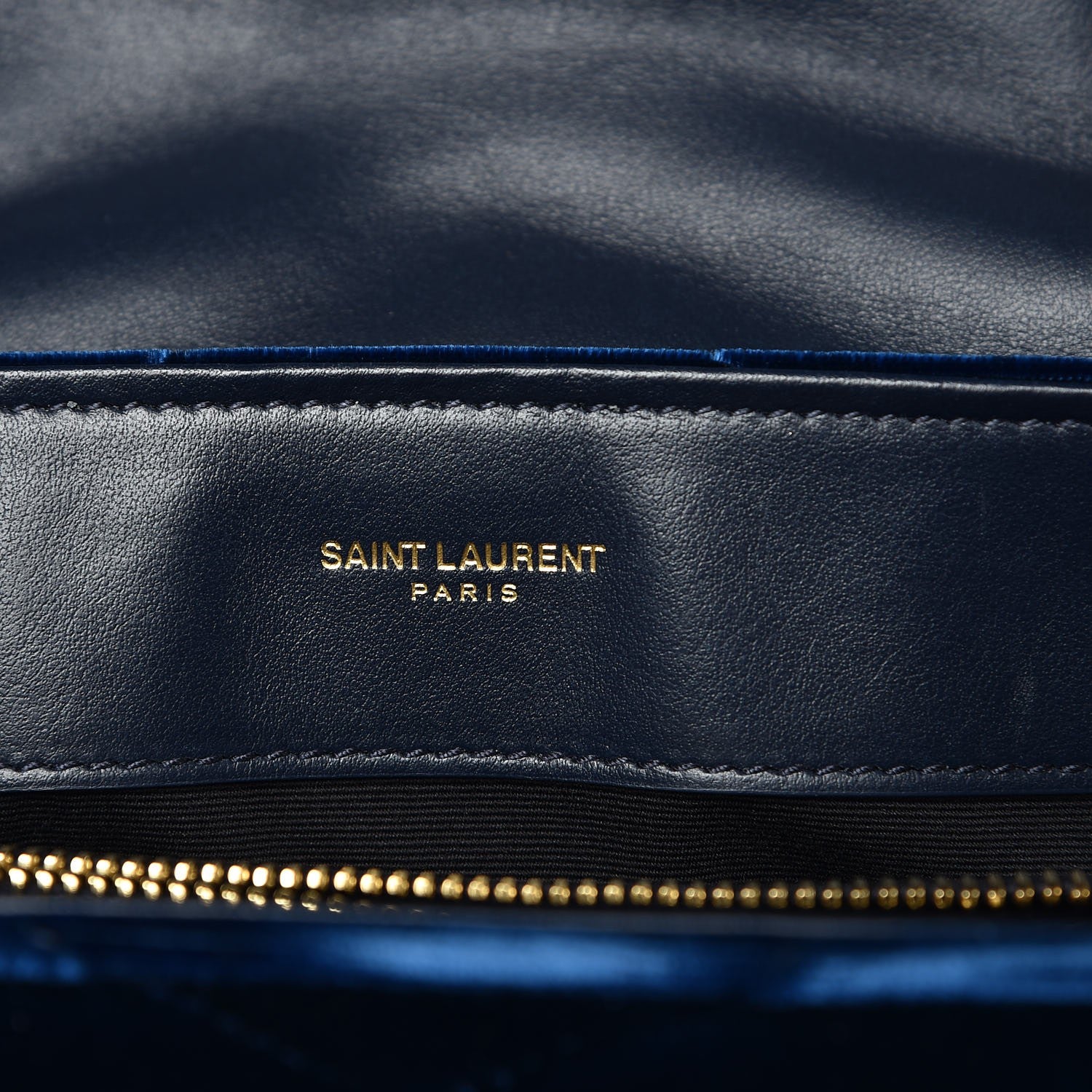 Saint Laurent Velvet Y Quilted Monogram Small Loulou Chain Satchel Medium Blue 7 of 7
