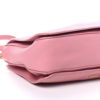 Miu Miu Goatskin Madras Shopping Tote Rosa Gemma 8 of 9