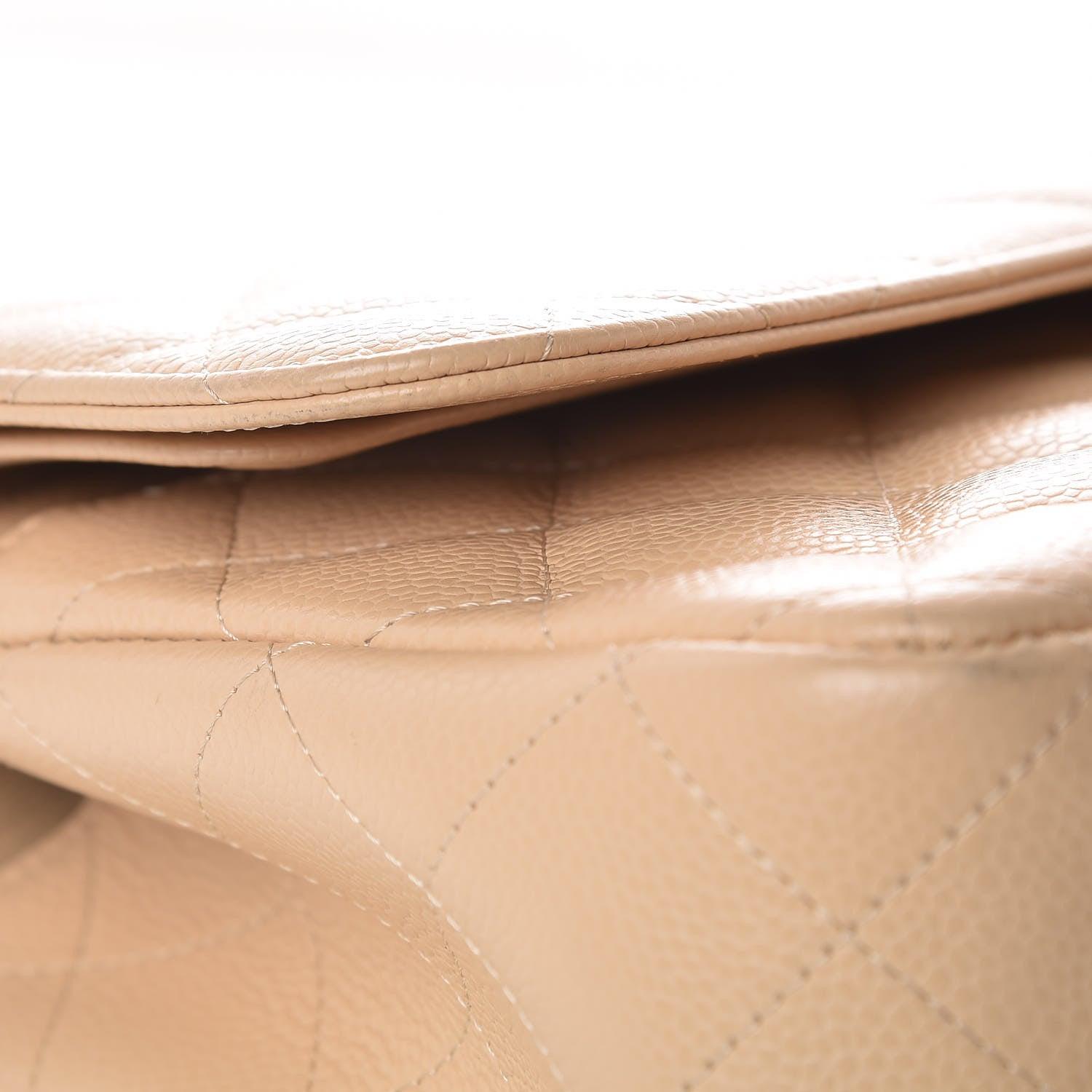 Chanel Caviar Quilted Jumbo Double Flap Beige Clair 12 of 15