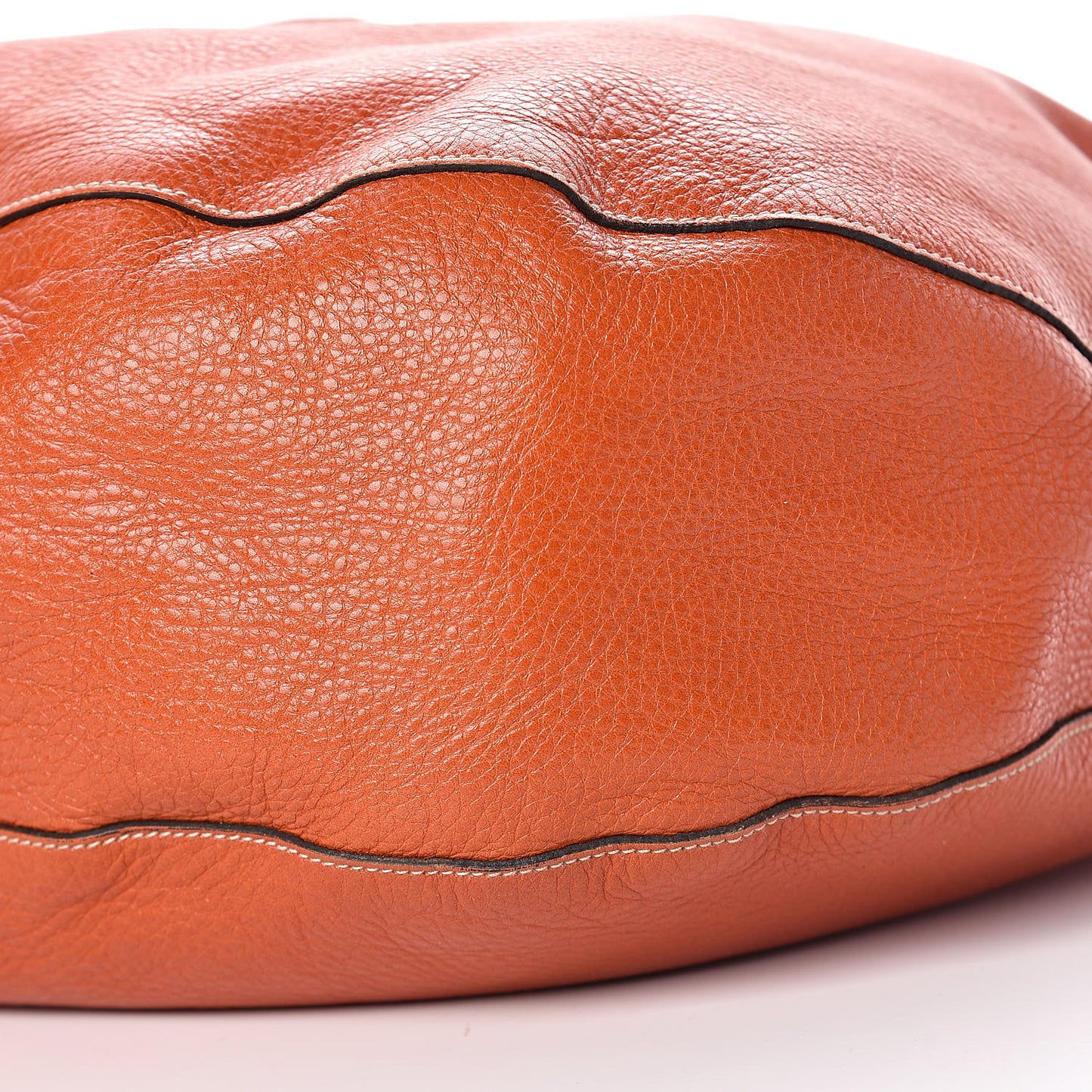 Soft Spongy Calfskin Large Daria Hobo Burnt Orange