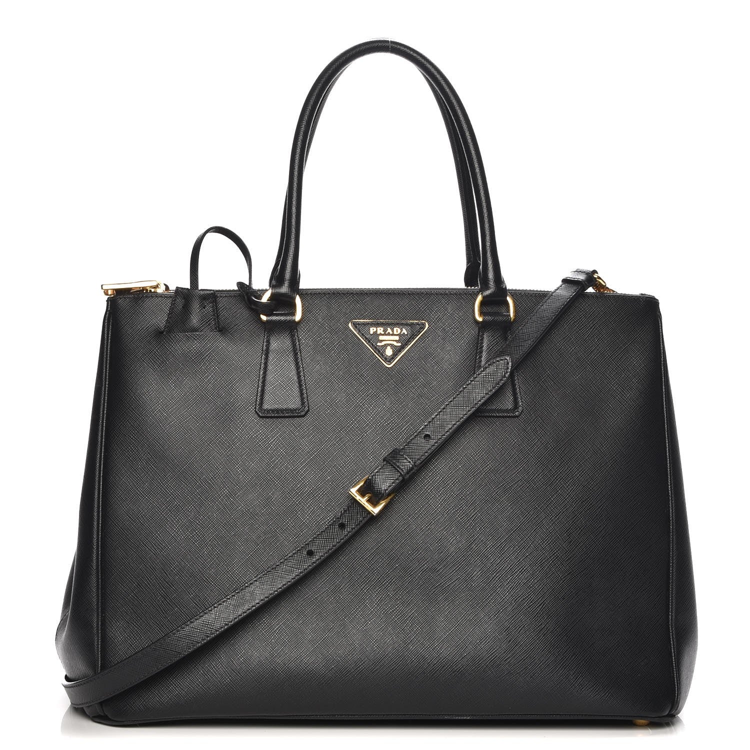 Prada Saffiano Large Galleria Double Zip Tote Black 1 of 8