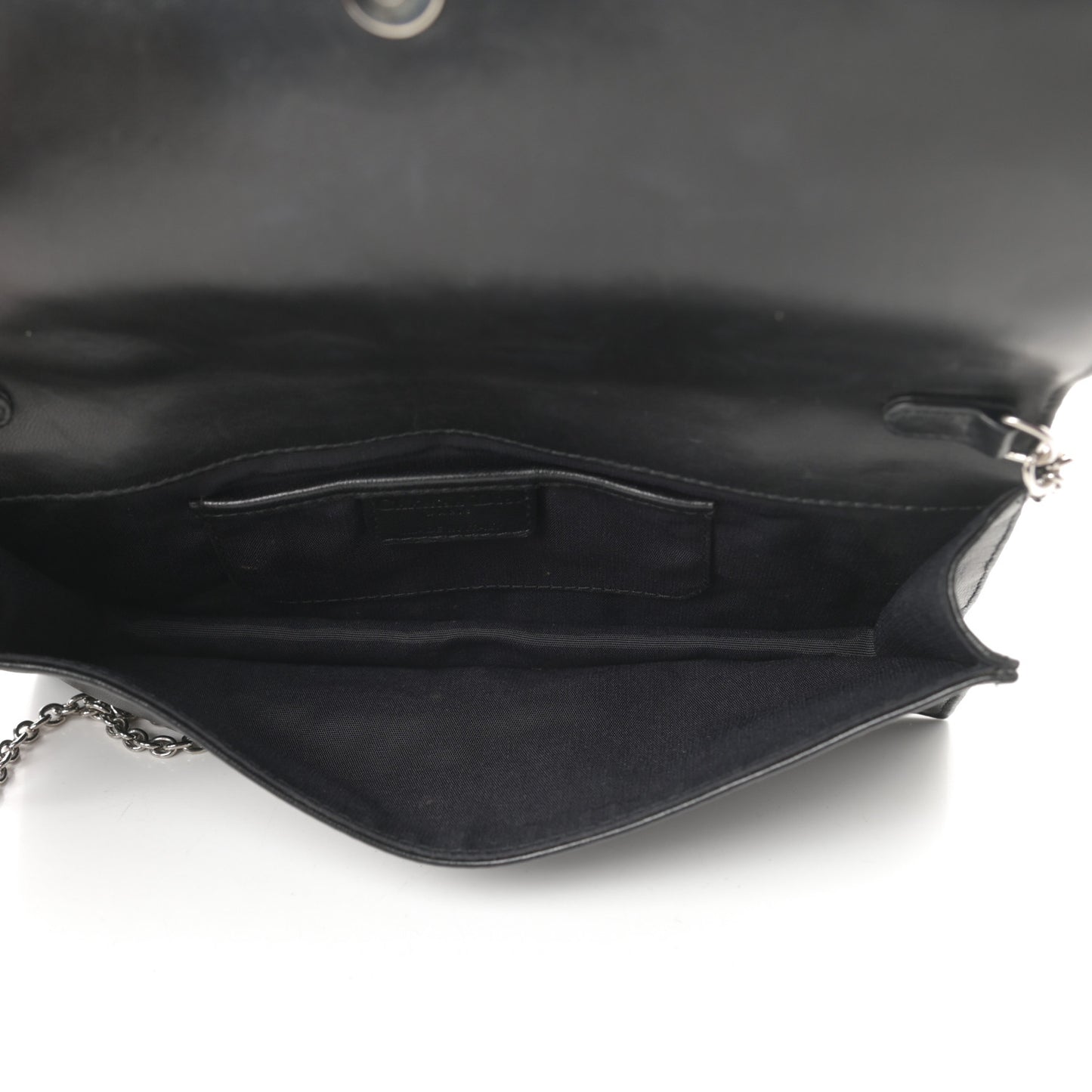 Lambskin Cannage Lady Dior Convertible Clutch Black