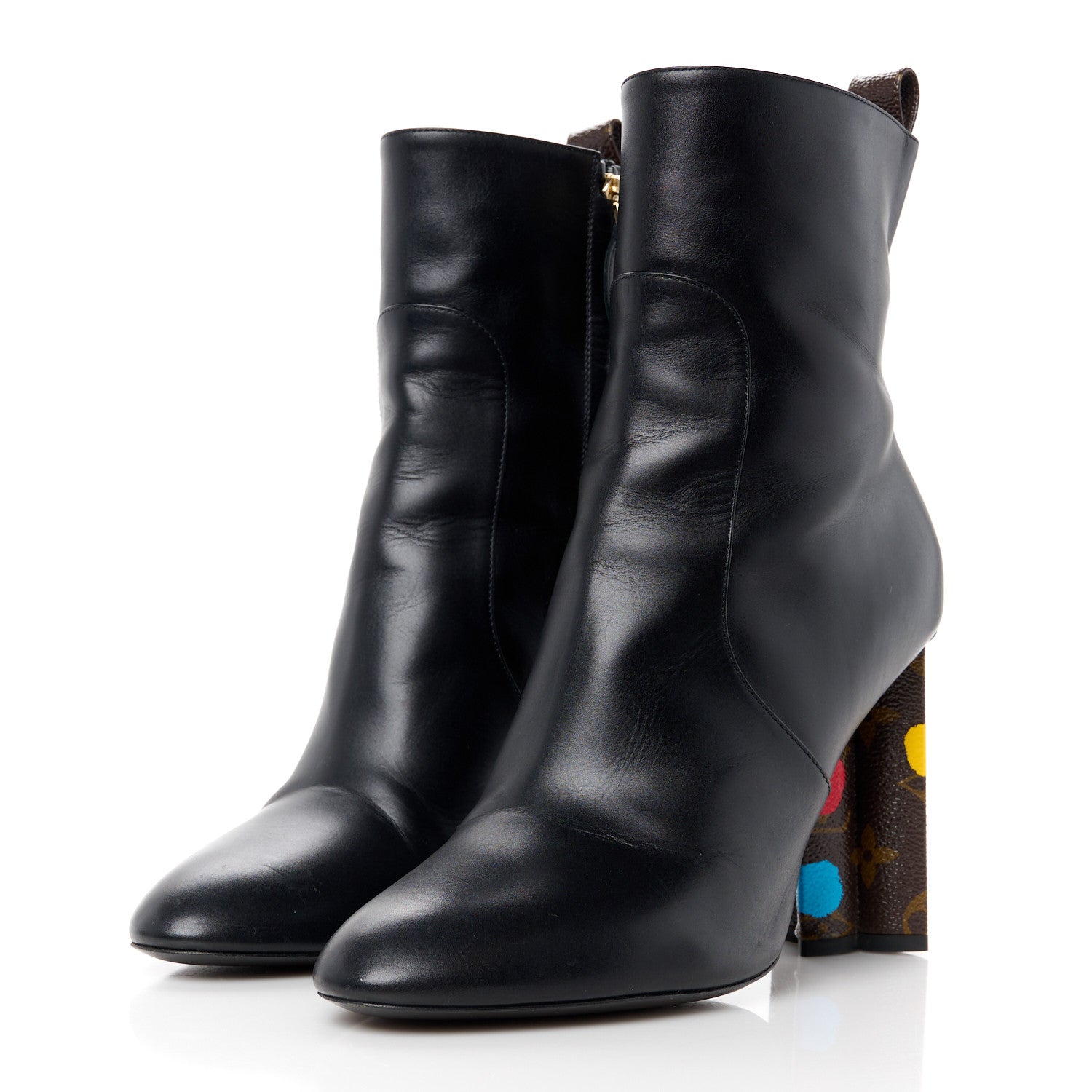 Louis Vuitton LV X YK Calfskin Monogram Silhouette Ankle Boots 39.5 Black 3 of 8