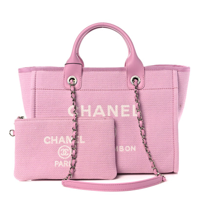 Chanel Mixed Fibers Small Deauville Tote Pink 1 of 10