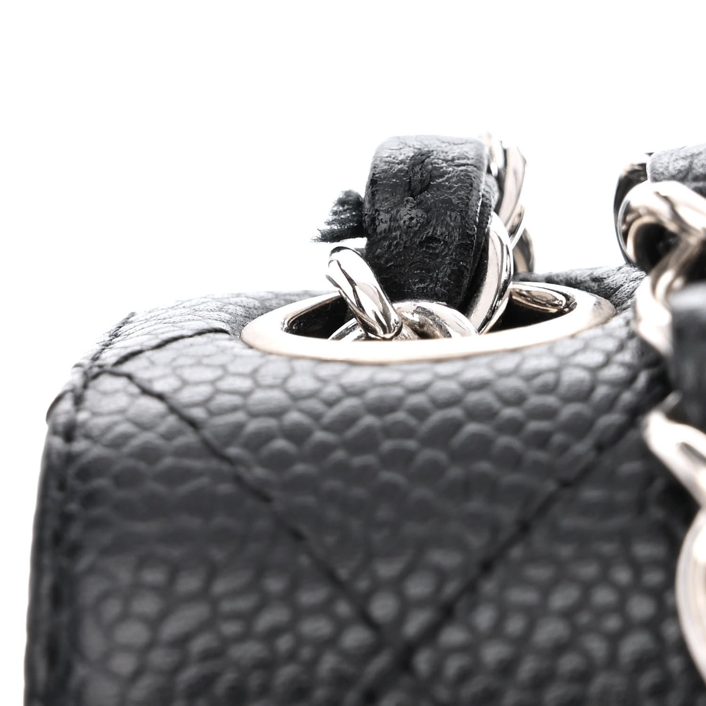 Caviar Quilted Mini Square Flap Black