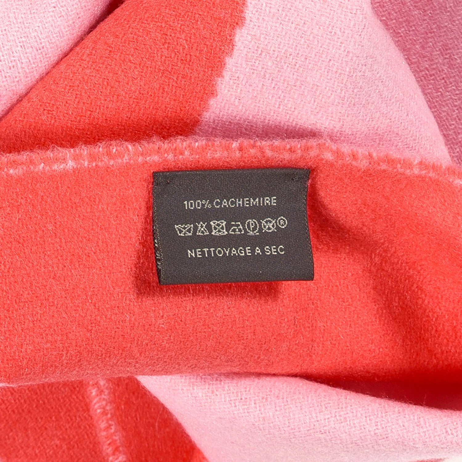 Hermes Cashmere Casaque Charms Muffler Grenadine Rose Bonbon 4 of 4