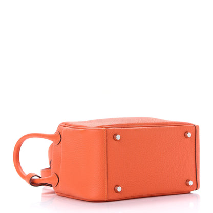 Hermes Taurillon Clemence Mini Lindy 20 Feu 4 of 9