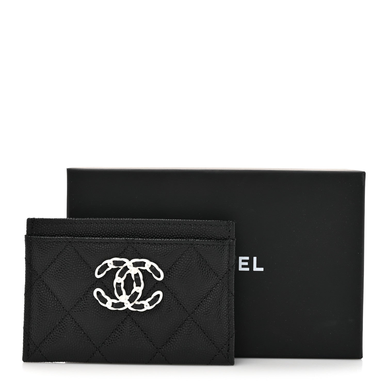 Chanel Caviar Quilted Chanel 19 Card Holder Black 9 of 9