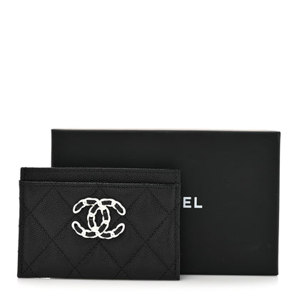 Chanel Caviar Quilted Chanel 19 Card Holder Black 9 of 9