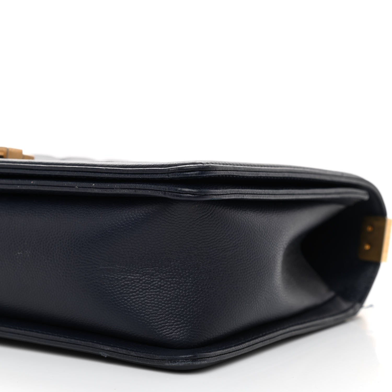Chanel Caviar Quilted New Medium Boy Flap Dark Navy Blue 10 of 11