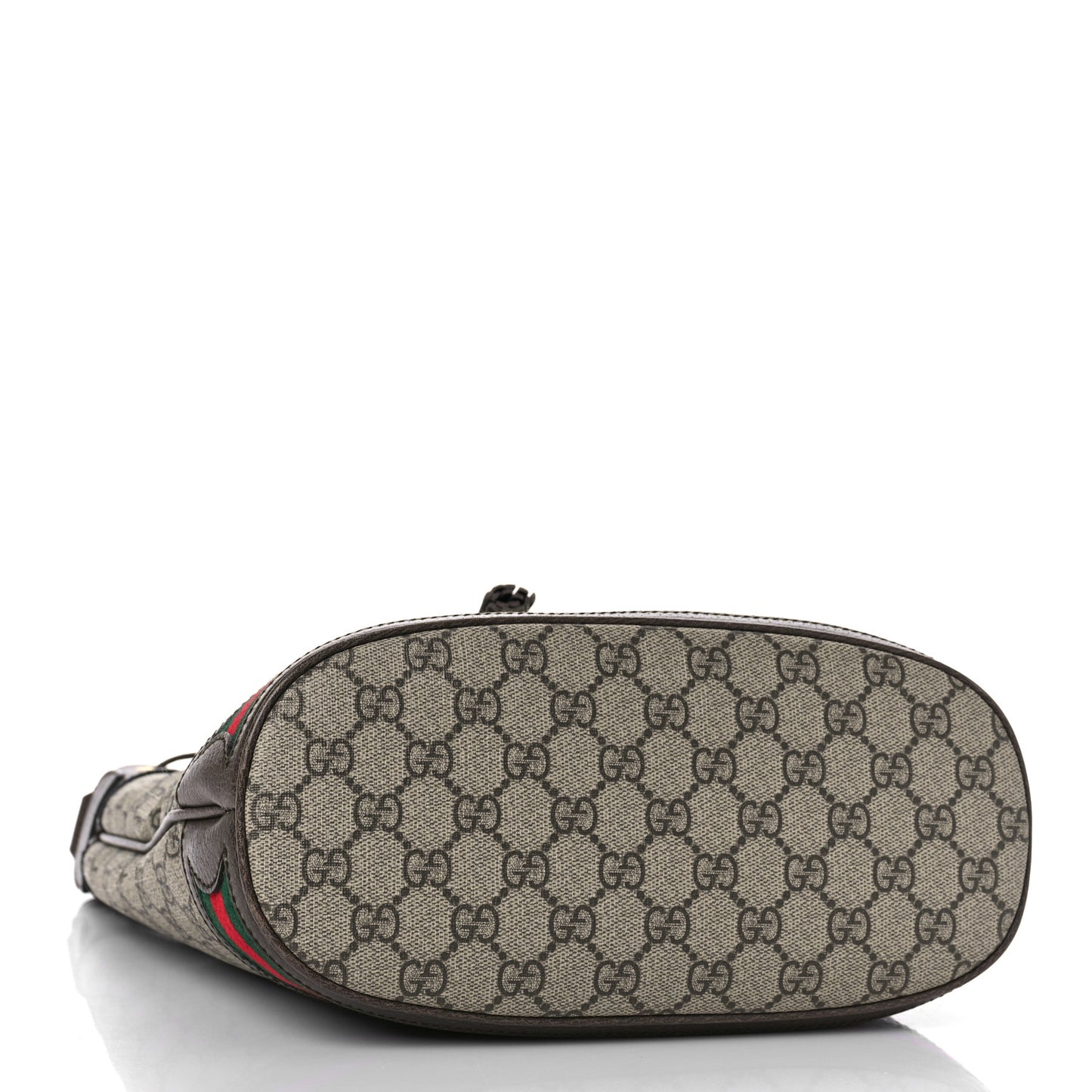 GG Supreme Monogram Web Ophidia Bucket Bag Brown
