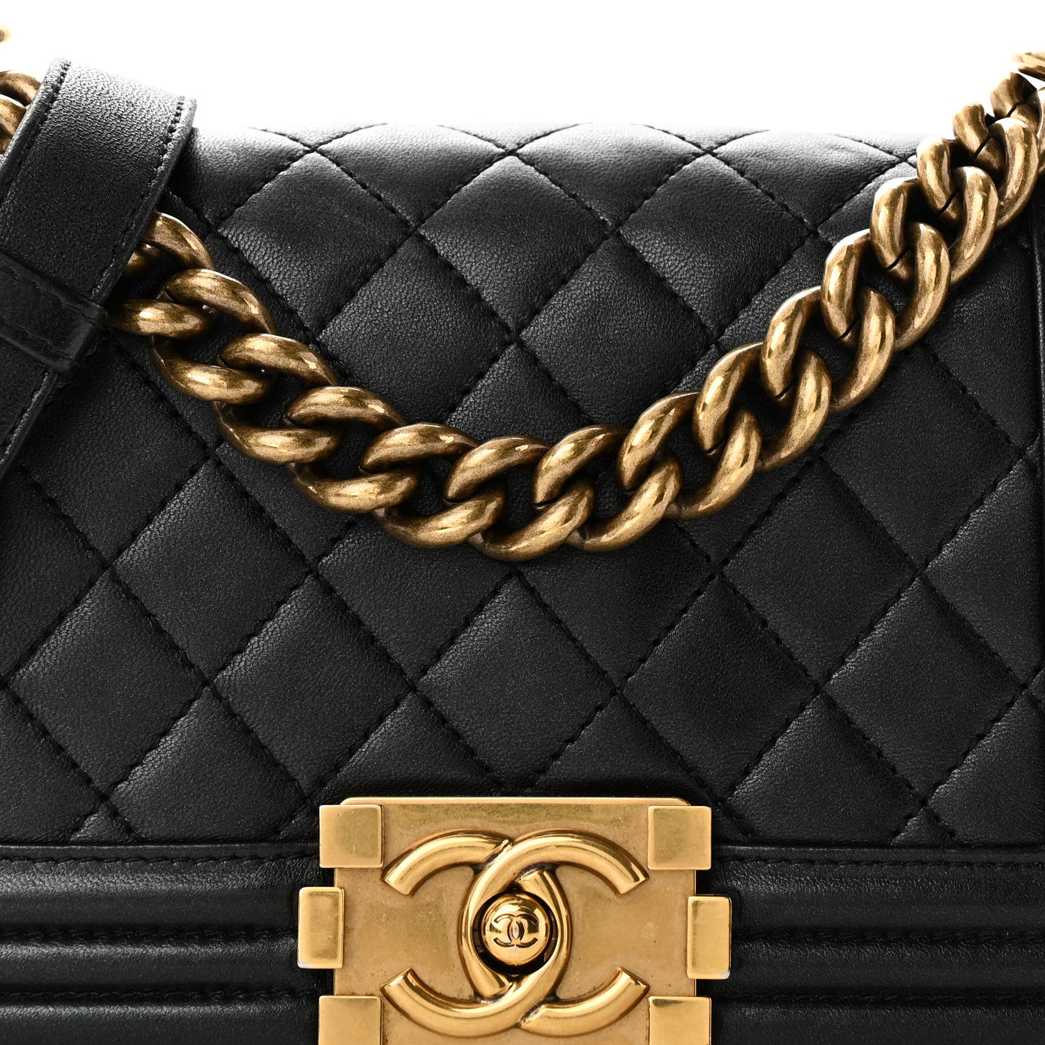 Chanel Lambskin Quilted Small Boy Flap Black 8 of 10