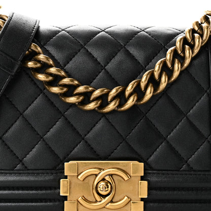Chanel Lambskin Quilted Small Boy Flap Black 8 of 10