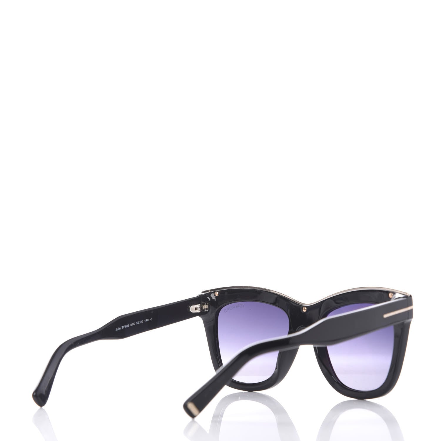 Tom Ford Julie Square Sunglasses TF685 Black 4 of 7