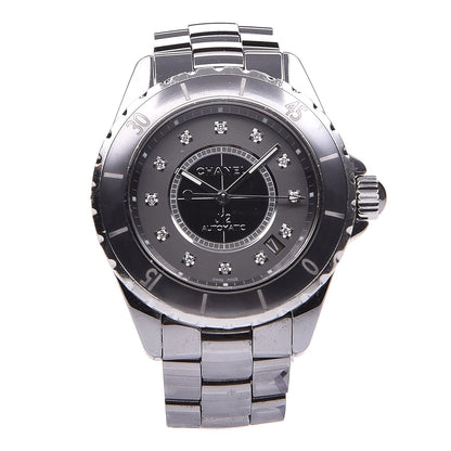 Chanel Titanium Ceramic Diamond 38mm J12 Automatic Watch 1 of 7